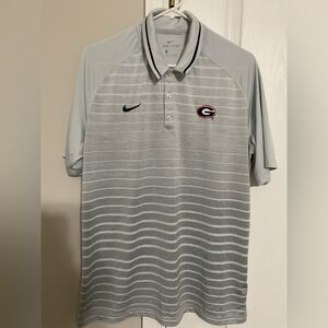 Nike Dri-fit UGA polo. Men’s size Large. Light grey striped